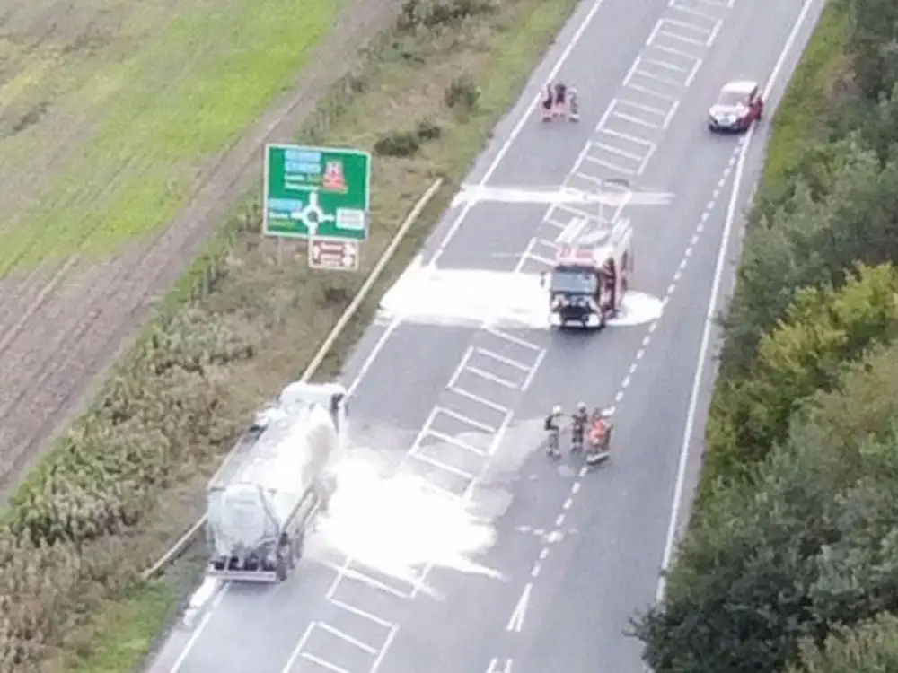 Updated Road still closed after lorry fire Questions raised