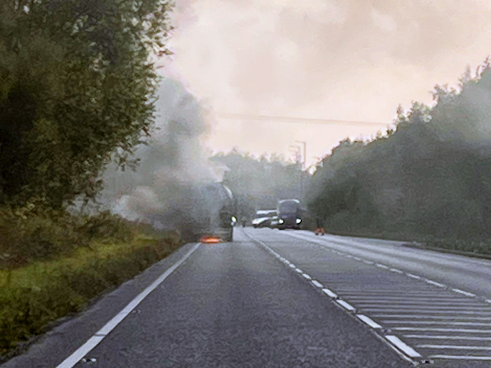 Updated Road still closed after lorry fire Questions raised