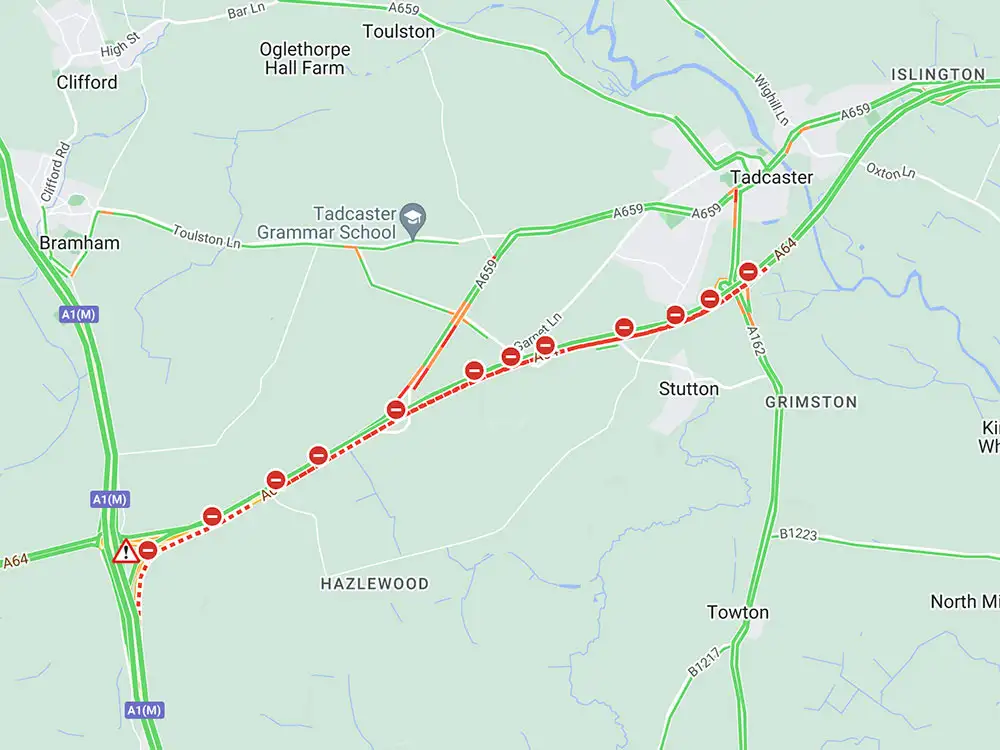 Updated: Lorry driver taken to hospital after serious crash – A64 ...