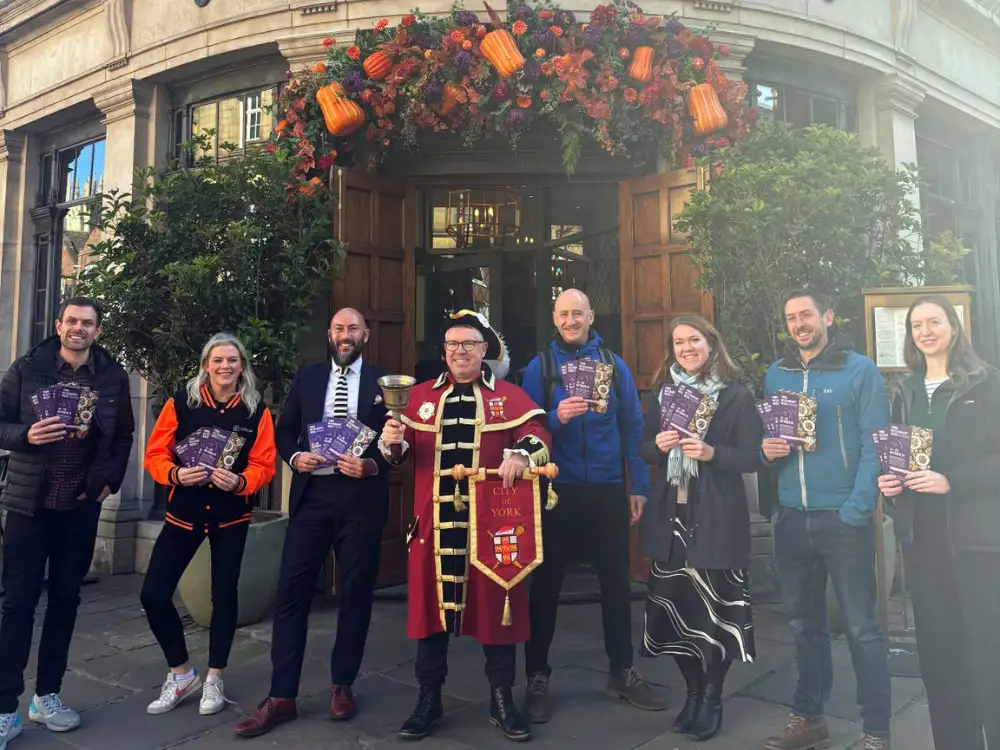 The YorkMix and York BID team outside The Ivy, York. Photograph: York BID