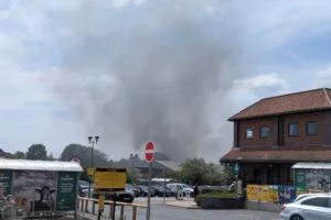 Loud bangs heard as fire breaks out in Norton