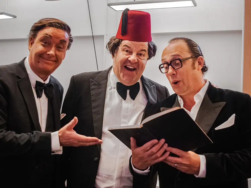 The Last Laugh cast pay ’emotional’ visit to see Eric Morecambe’s joke books in York
