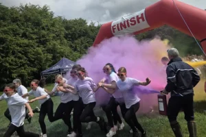 Hundreds of girls take part in a colourful events at  wellbeing festival