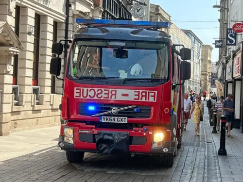 Fire in shop on Coney Street in York